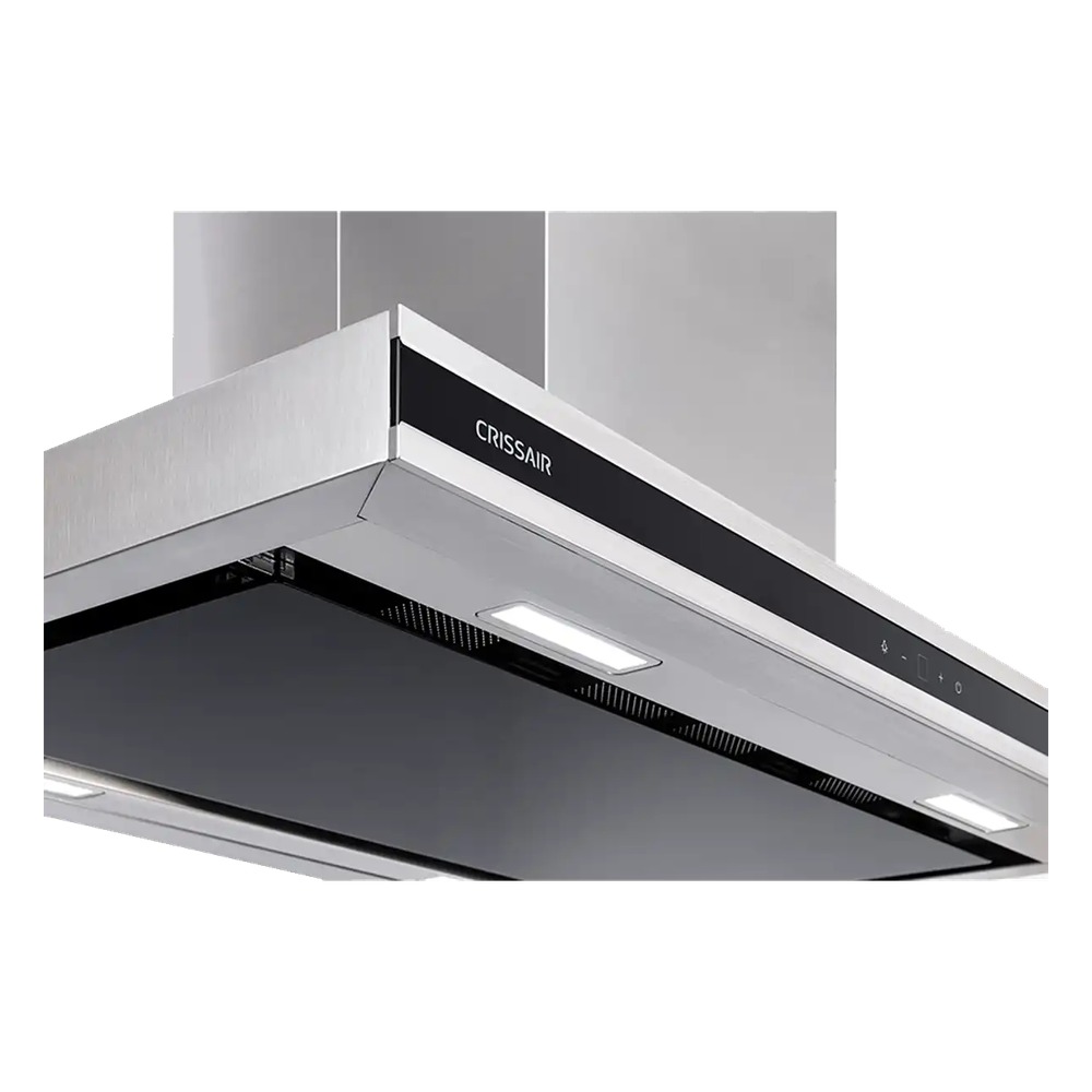 Coifa de Ilha Crissair Soft Isola NI39 Black G5 90 cm Inox e Cristal Preto 220V - imagem 2