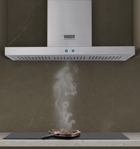 Coifa de Ilha Tecno Toblino Vintage TCI91V2 91 cm Inox 127V — detalhe filtros baffle