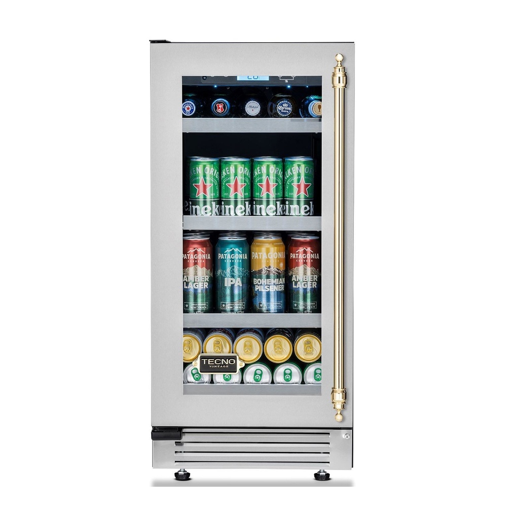 Cervejeira Tecno Vintage TR08CVDBV2 80 Litros 38 cm Inox 220V Abertura Esquerda — imagem principal 1000x1000 sem corte