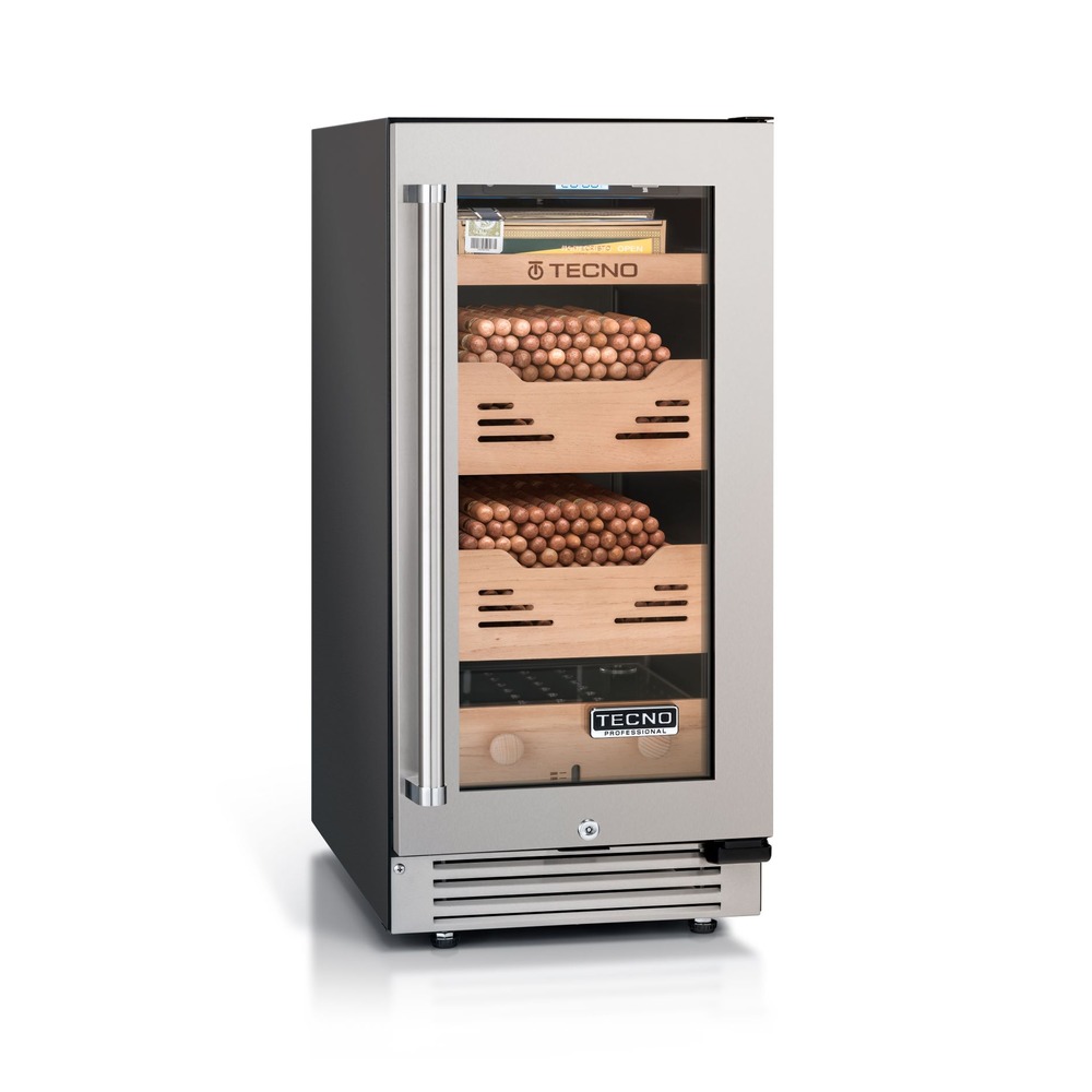 Umidor de Charutos Tecno Professional TR08HC 80 Litros 38 cm Inox 220V Abertura Direita