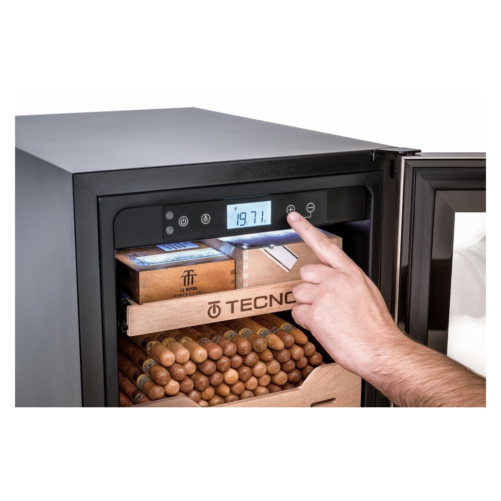 Umidor de Charutos Tecno Professional TR08HC 80 Litros 38 cm Inox 220V Abertura Direita