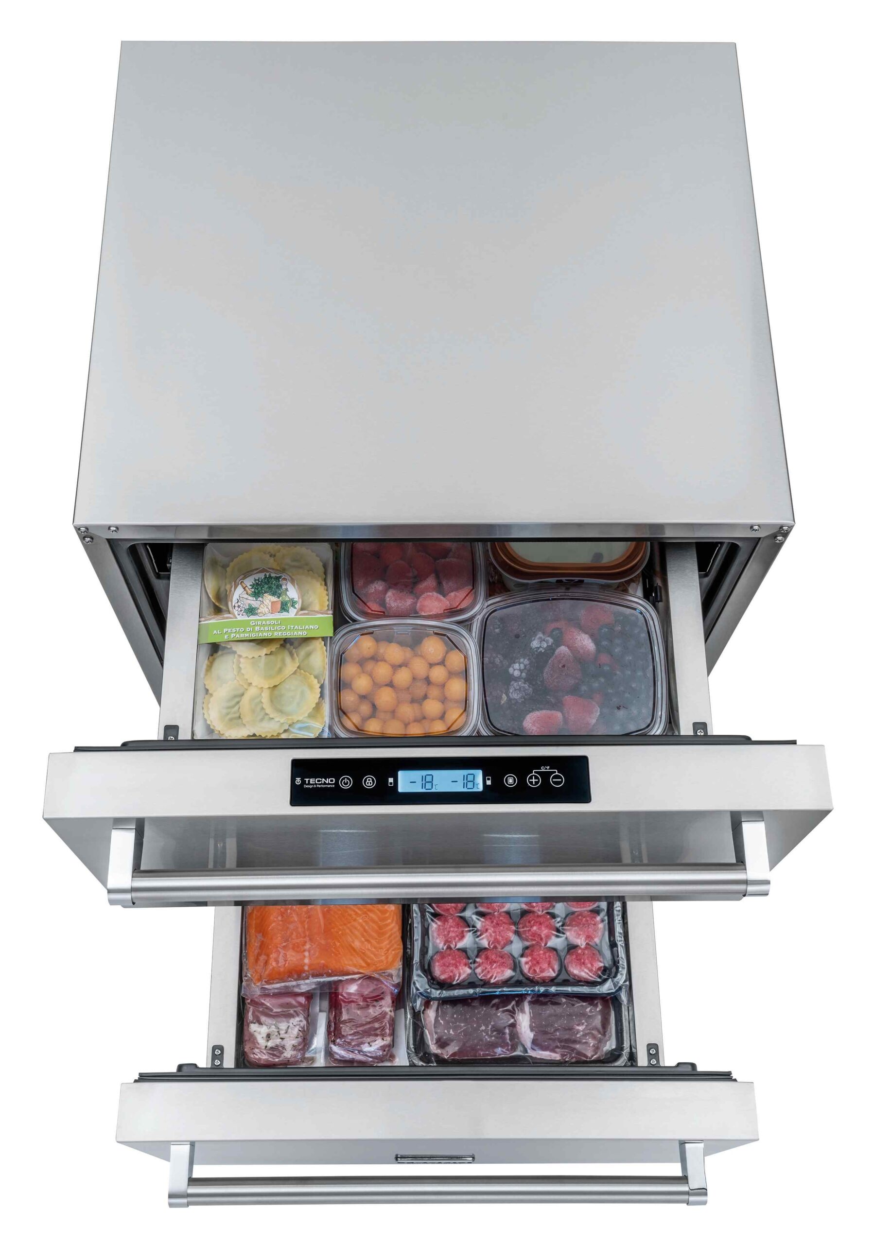 Gaveta Refrigerada com Freezer Tecno TR10GFRDA para Revestir 95 Litros 60 cm 220V
