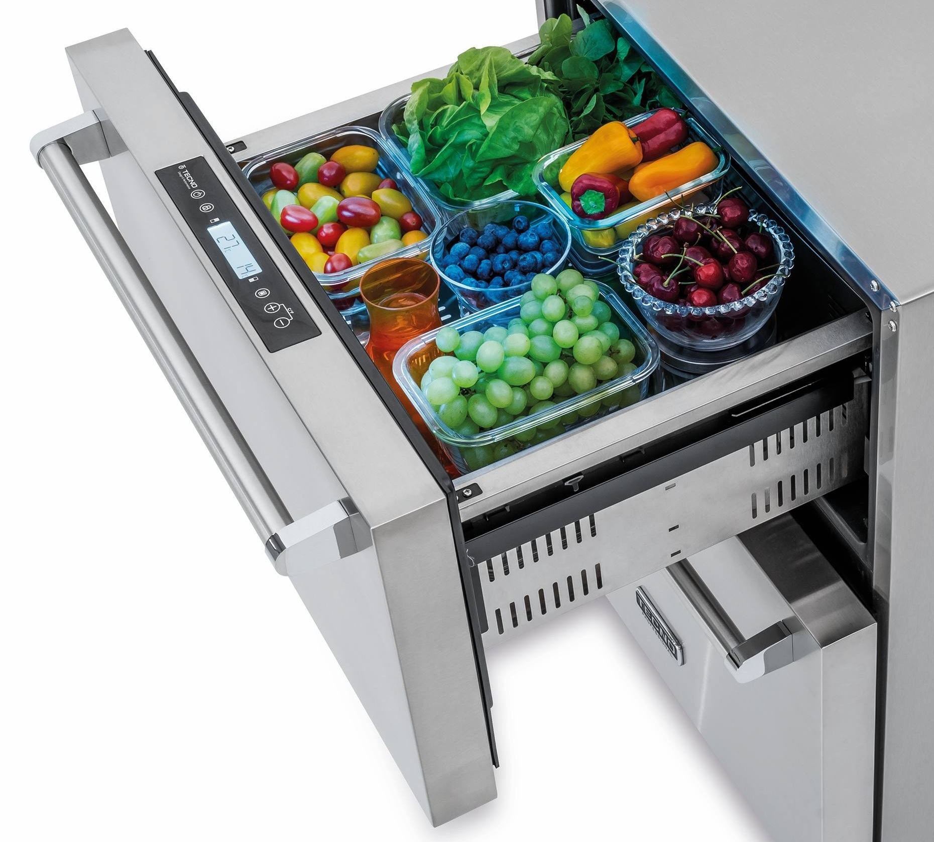 Gaveta Refrigerada com Freezer Tecno TR10GFRDA para Revestir 95 Litros 60 cm 220V