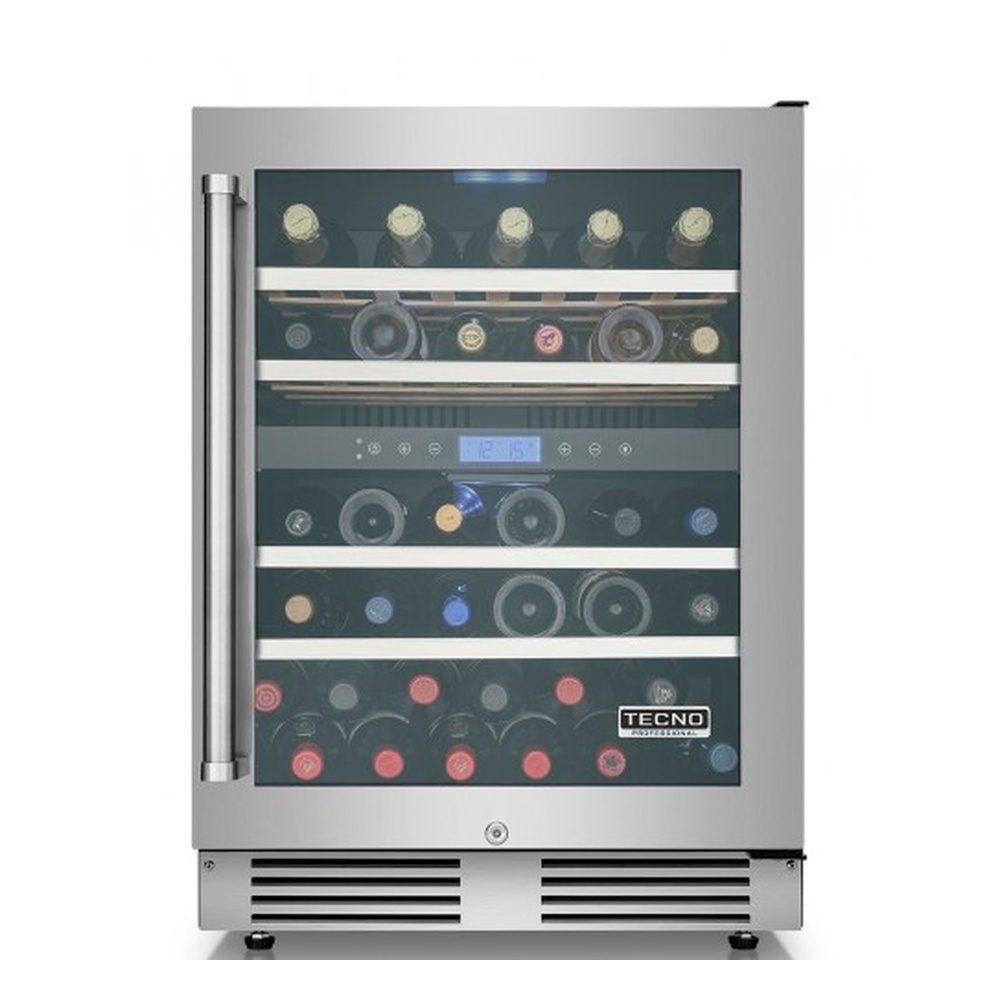 Adega Tecno Professional TR14AVDC Dual Zone 43 Garrafas 60 cm Inox 220V Abertura Direita — imagem principal 1000x1000 sem corte