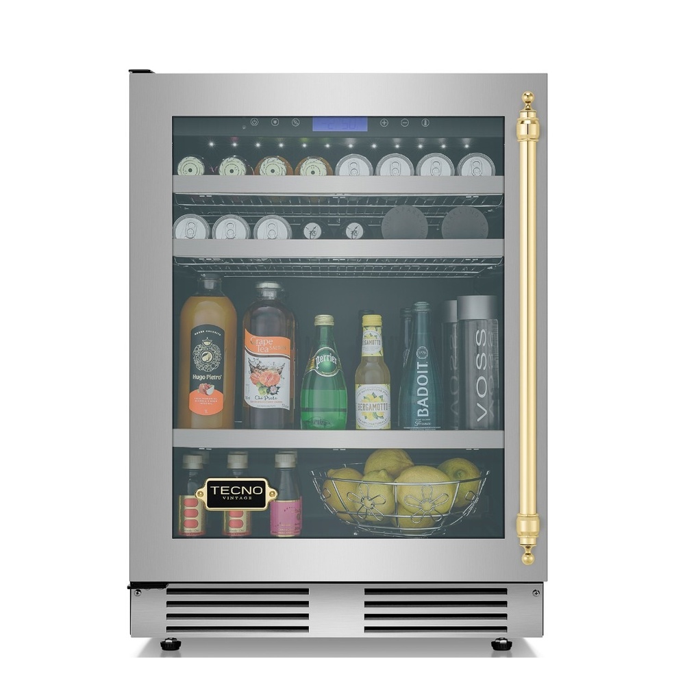 Frigobar Tecno Vintage TR14BVDBV2 136 Litros Inox 60 cm 220V Abertura Esquerda — imagem principal 1000x1000 sem corte