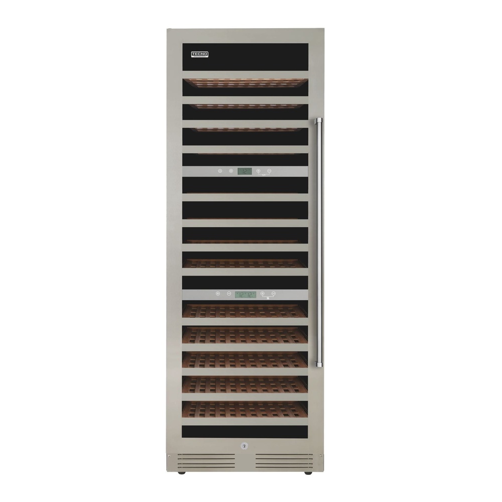 Adega Tecno Professional TR43AVDF-L3 3 Zonas 141 Garrafas 60 cm Inox 220V Abertura Esquerda — imagem principal 1000x1000 sem corte