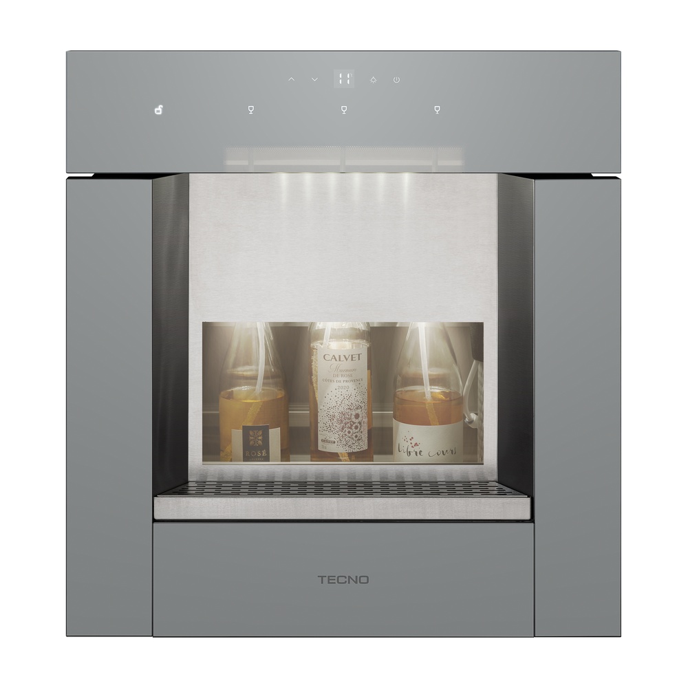 Wine Dispenser Tecno Original TWD60EXDA de Embutir 3 Garrafas 60 cm Espelhado 220V — imagem oficial Tecno 1000x1000 sem corte