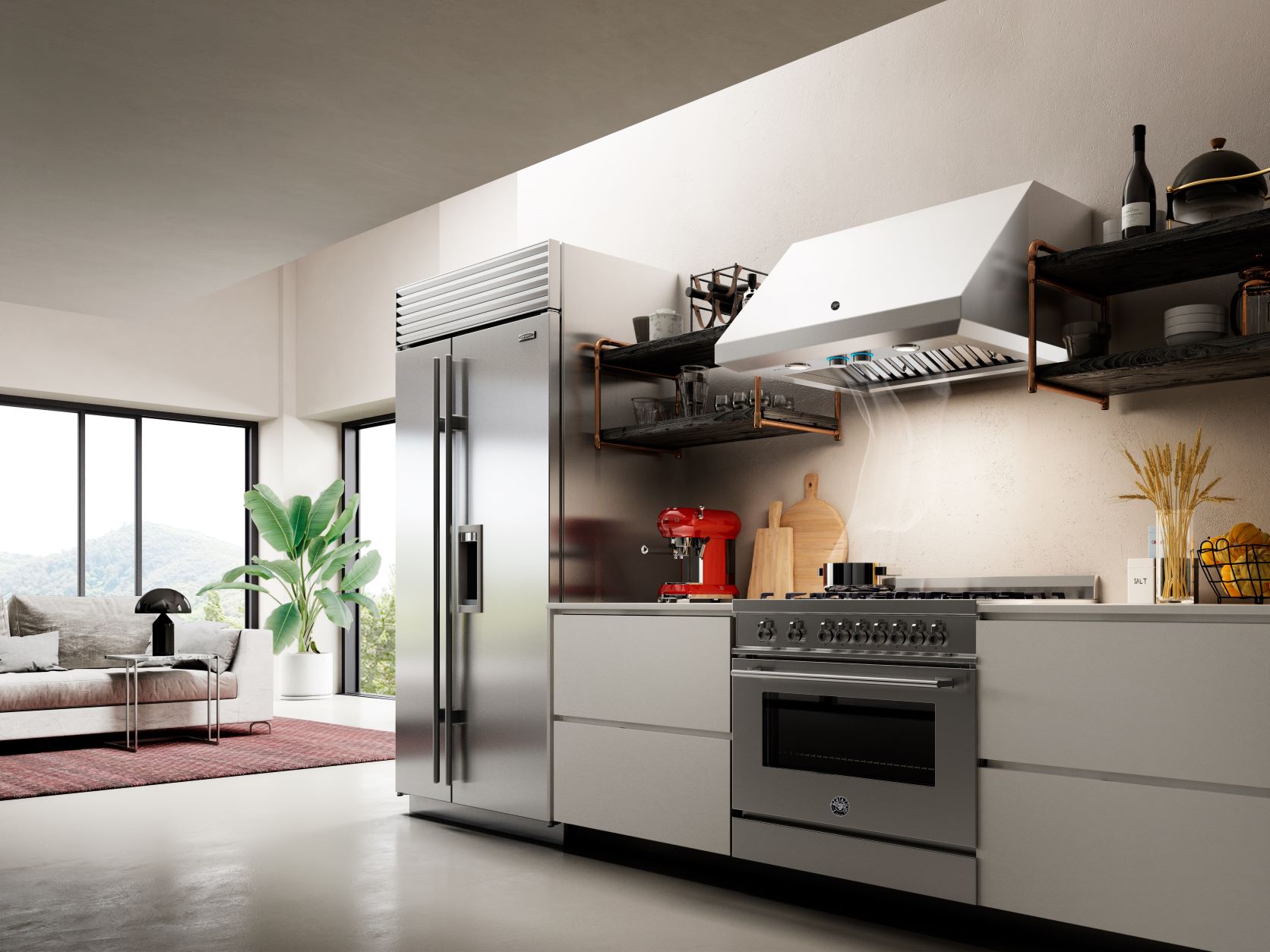 Coifa de Parede Bertazzoni BERCALABRIA91 Calabria 91 cm Inox 127V - imagem 3