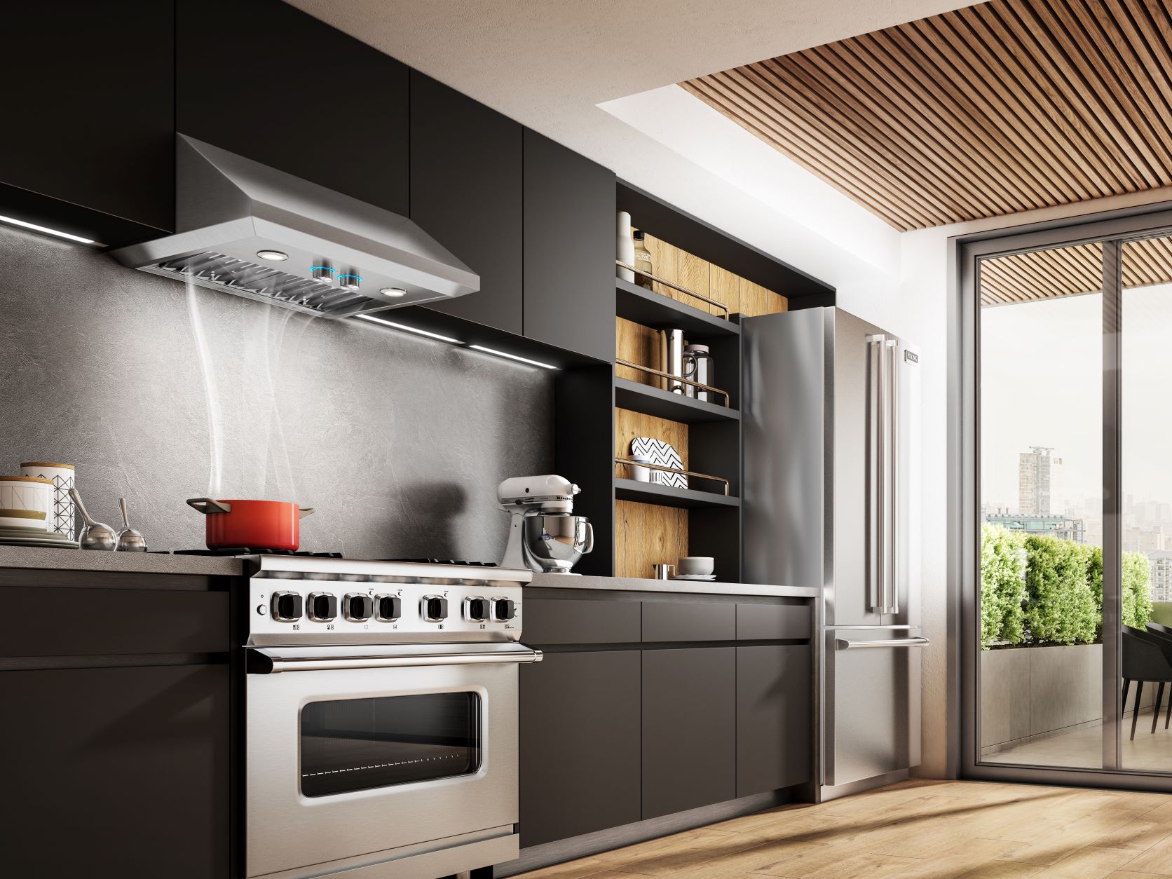 Coifa de Parede Bertazzoni BERCERVINIA91 Cervinia 91 cm Inox 127V - imagem 3