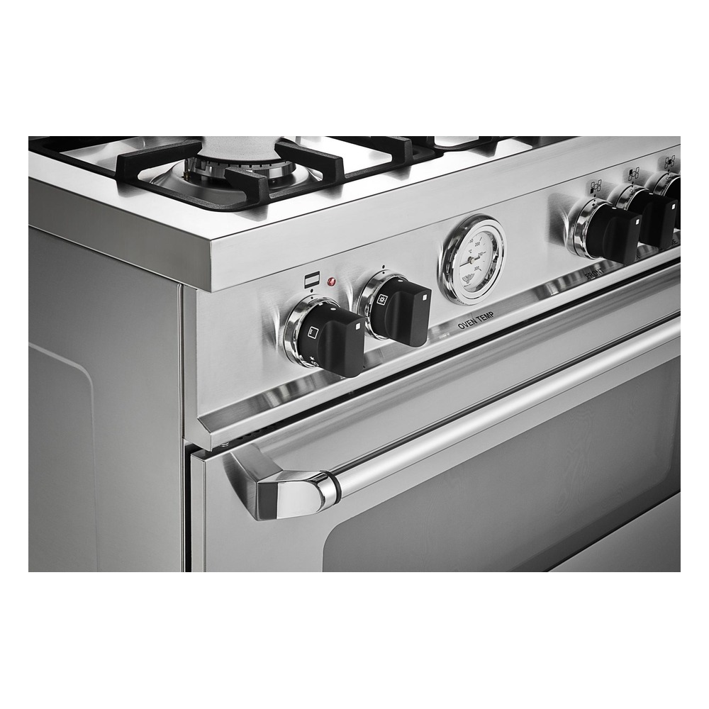 Fogão Bertazzoni Master MAS705GGEVSXE 5 Queimadores Forno a Gás Inox 70 cm 220V - painel e acabamento frontal