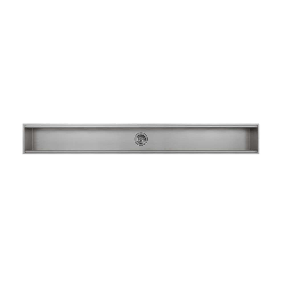 Calha Mekal Canal Equipado CE-5 Match 90017207016 Inox Escovado — vista superior