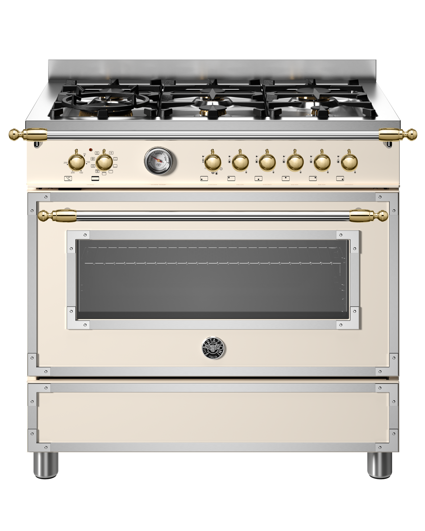 Fogão Bertazzoni Heritage HER96L1EAVGT 90 cm Avorio 220V — imagem 1